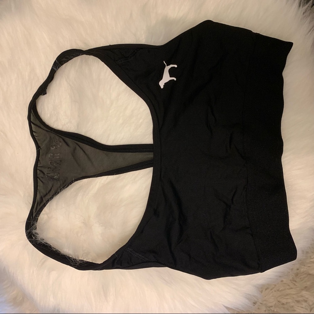 PINK black sports bra